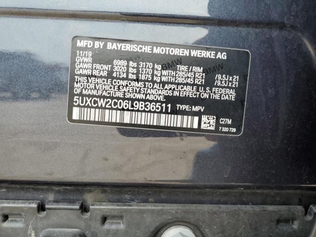 5UXCW2C06L9B36511 - 2020 BMW X7 XDRIVE40I CHARCOAL photo 14