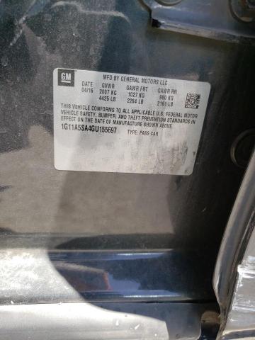 1G11A5SA4GU155697 - 2016 CHEVROLET MALIBU LIM LS 灰色 照片 12