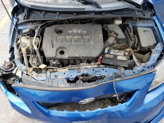 1NXBU4EE4AZ221633 - 2010 TOYOTA COROLLA BASE BLUE photo 11