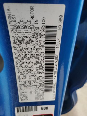 3TMLU42N39M024563 - 2009 TOYOTA TACOMA DOUBLE CAB Көк фото 12