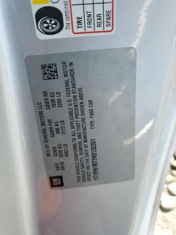 1G1FH1R77H0135361 - 2017 CHEVROLET CAMARO SS GRAY photo 12