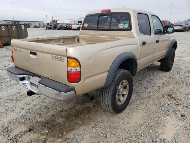 5TEGN92N64Z414113 - 2004 TOYOTA TACOMA DOUBLE CAB PRERUNNER GOLD photo 4