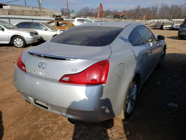 JN1CV6EK0AM100768 - 2010 INFINITI G37 BASE SILVER photo 4