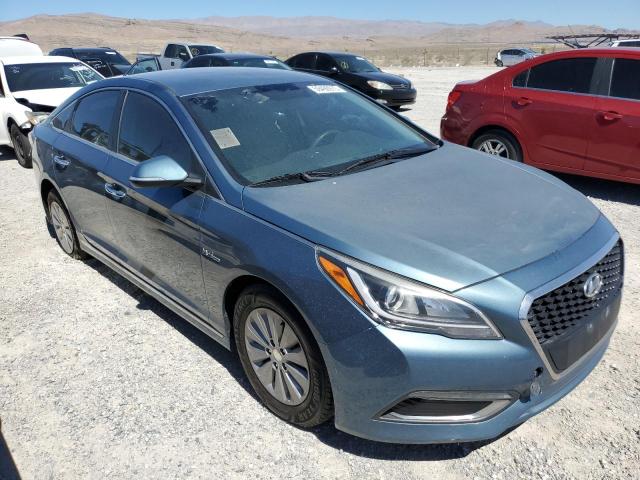 KMHE24L14GA012311 - 2016 HYUNDAI SONATA HYBRID BLUE photo 4