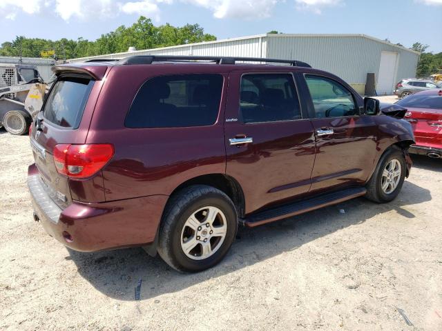 5TDBY68A88S006641 - 2008 TOYOTA SEQUOIA LIMITED BURGUNDY photo 3