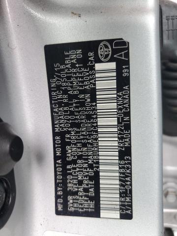 2T1BURHE9FC464534 - 2015 TOYOTA COROLLA L 银色 照片 13