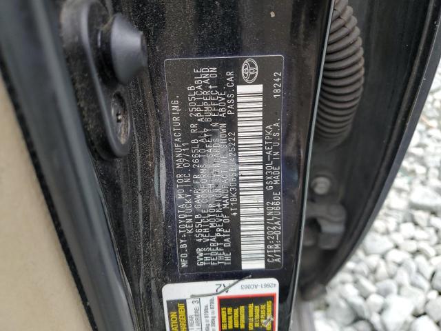 4T1BK3DB5BU425222 - 2011 TOYOTA AVALON BASE BLACK photo 13