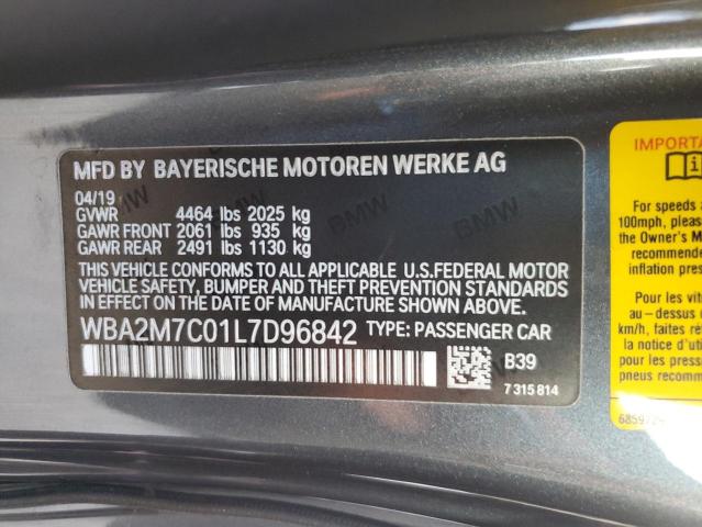 WBA2M7C01L7D96842 - 2020 BMW 230I GRAY photo 13