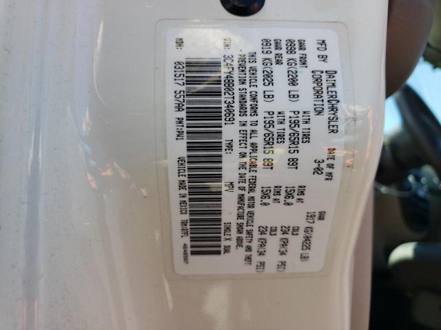 3C4FY48B02T340691 - 2002 CHRYSLER PT CRUISER CLASSIC 白色 照片 12