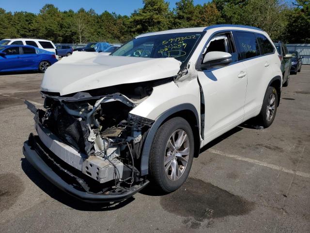 5TDJKRFH7FS087059 - 2015 TOYOTA HIGHLANDER XLE WHITE photo 2