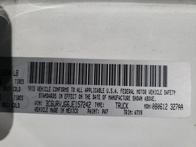 3C6URVJG6JE157242 - 2018 RAM PROMASTER 3500 HIGH თეთრი ფოტო 10