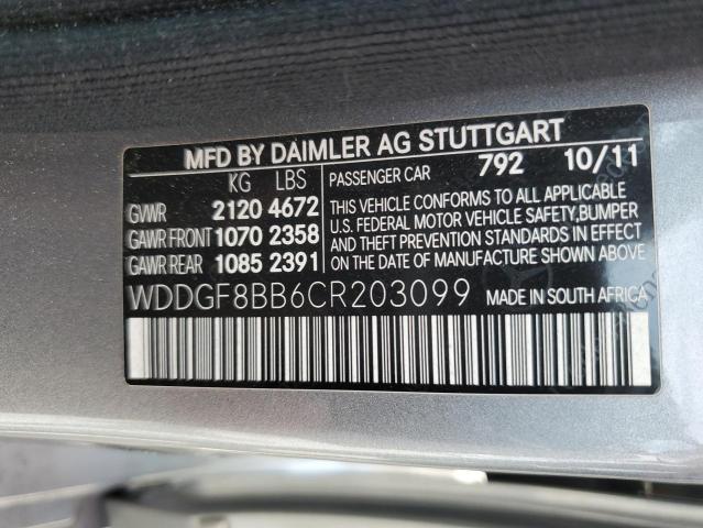 WDDGF8BB6CR203099 - 2012 MERCEDES-BENZ C 300 4MATIC SILVER photo 13
