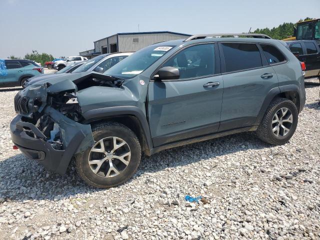 1C4PJMBB6FW557664 - 2015 JEEP CHEROKEE TRAILHAWK BLUE photo 1