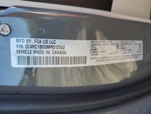 2C4RC1BG0MR512562 - 2021 CHRYSLER PACIFICA TOURING L 灰色 照片 14