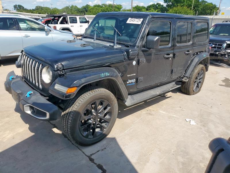 1C4JJXP63NW177974 - 2022 JEEP WRANGLER U SAHARA 4XE BLACK photo 1