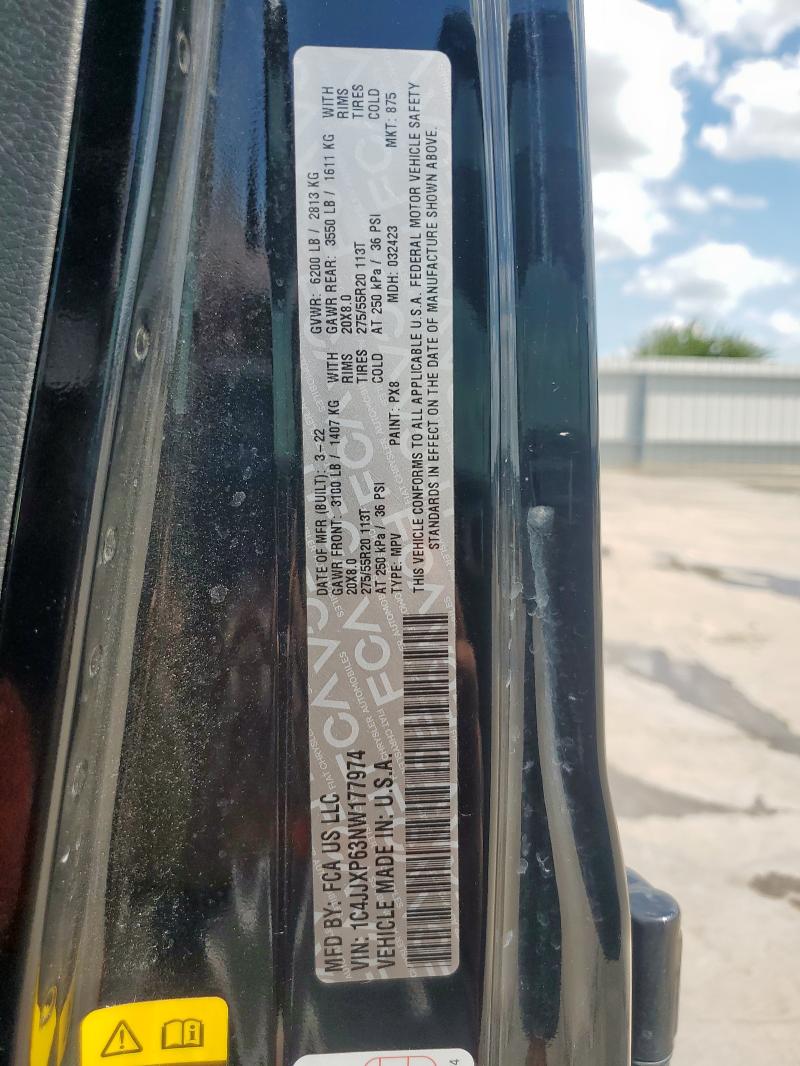 1C4JJXP63NW177974 - 2022 JEEP WRANGLER U SAHARA 4XE BLACK photo 13