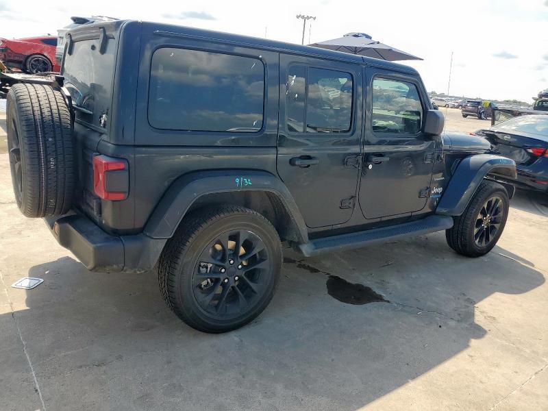 1C4JJXP63NW177974 - 2022 JEEP WRANGLER U SAHARA 4XE BLACK photo 3