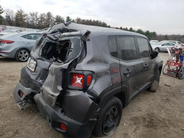 ZACNJAABXLPM05500 - 2020 JEEP RENEGADE SPORT GRAY photo 4