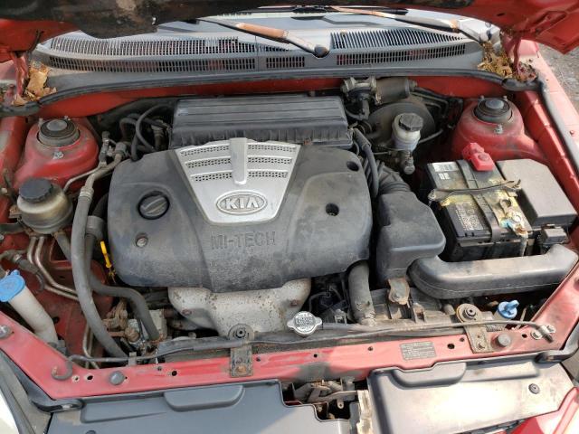 KNADC165556254418 - 2005 KIA RIO CINCO RED photo 11