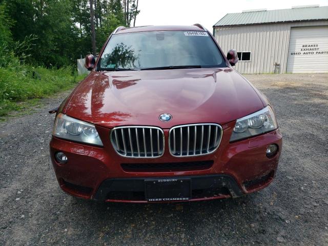 5UXWX9C54E0D18469 - 2014 BMW X3 XDRIVE28I BURGUNDY photo 5