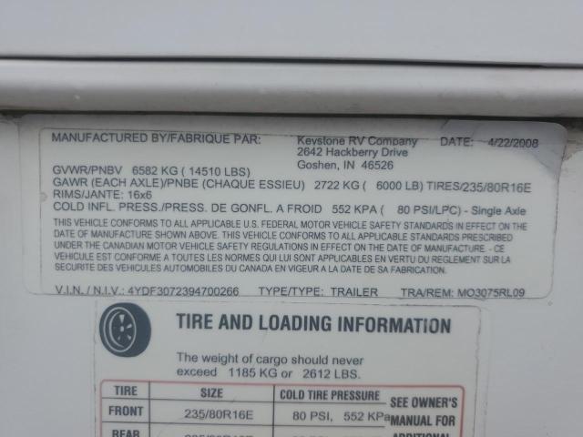 4YDF3072394700266 - 2009 KEYSTONE MONTANA TWO TONE photo 10