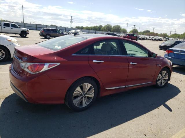 KMHEC4A46DA081748 - 2013 HYUNDAI SONATA HYBRID RED photo 3