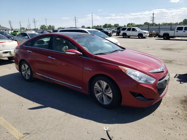 KMHEC4A46DA081748 - 2013 HYUNDAI SONATA HYBRID RED photo 4