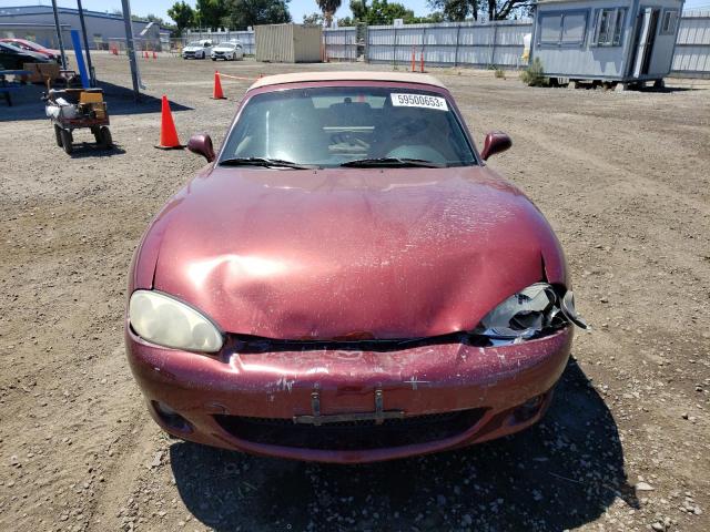 JM1NB353530305938 - 2003 MAZDA MX-5 MIATA BASE BURGUNDY photo 5