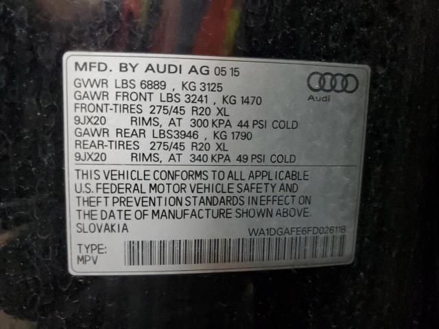 WA1DGAFE6FD026118 - 2015 AUDI Q7 PRESTIGE BLACK photo 13