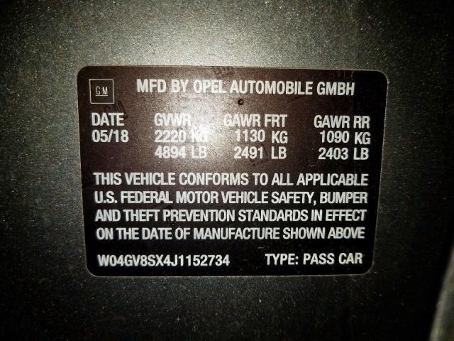 W04GV8SX4J1152734 - 2018 BUICK REGAL TOURX ESSENCE  照片 10