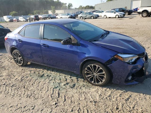 2T1BURHE4FC422613 - 2015 TOYOTA COROLLA L BLUE photo 4