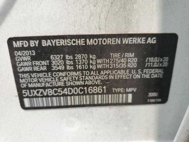 5UXZV8C54D0C16861 - 2013 BMW X5 XDRIVE50I WHITE photo 13