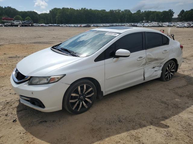 19XFB2F90EE085345 - 2014 HONDA CIVIC EXL WHITE photo 1