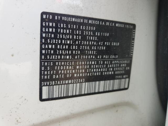 3VV3B7AX6MM022343 - 2021 VOLKSWAGEN TIGUAN SE 白色 照片 14