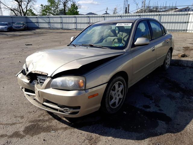 KMHDN46D65U086978 - 2005 HYUNDAI ELANTRA GLS GOLD photo 2