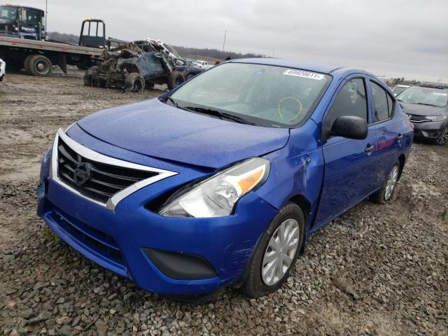 3N1CN7AP0FL885530 - 2015 NISSAN VERSA S BLUE photo 2