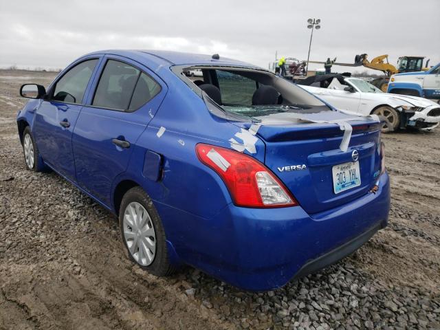 3N1CN7AP0FL885530 - 2015 NISSAN VERSA S BLUE photo 3