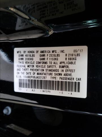 19UUB2F68JA001297 - 2018 ACURA TLX TECH+A Черный фото 10