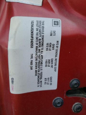 1G2WJ52K9VF242653 - 1997 PONTIAC GRAND PRIX SE RED photo 12