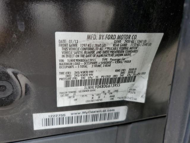 1LNHL9DK8DG613955 - 2013 LINCOLN MKS PURPLE photo 12