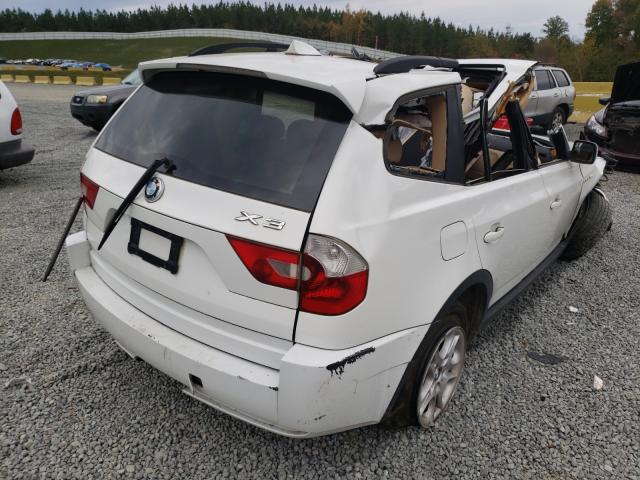 WBXPA73475WC48842 - 2005 BMW X3 2.5I WHITE photo 4