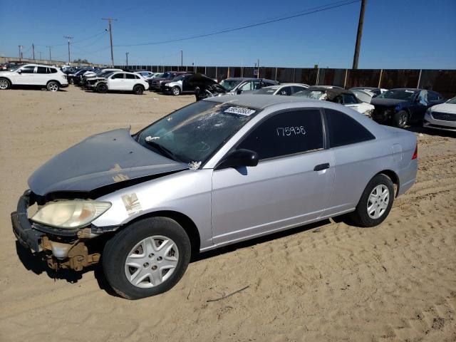 1HGEM22184L037976 - 2004 HONDA CIVIC DX VP SILVER photo 2