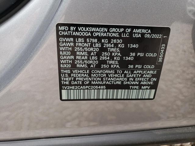 1V2HE2CA5PC205485 - 2023 VOLKSWAGEN ATLAS CROS SE SILVER photo 12