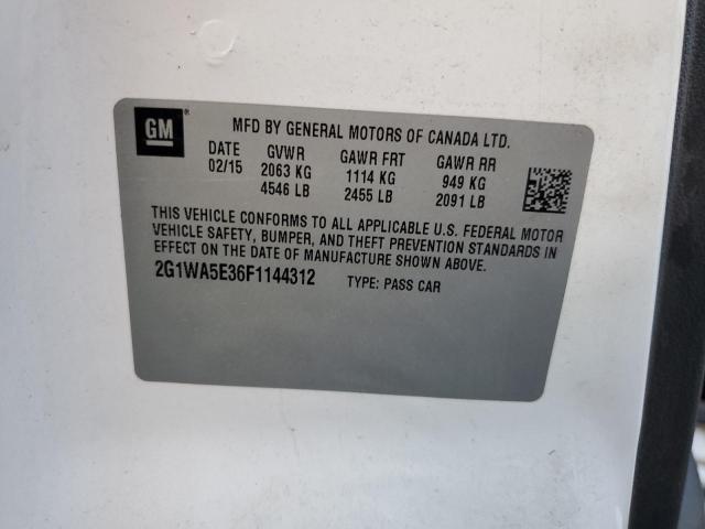 2G1WA5E36F1144312 - 2015 CHEVROLET IMPALA LIM LS WHITE photo 12