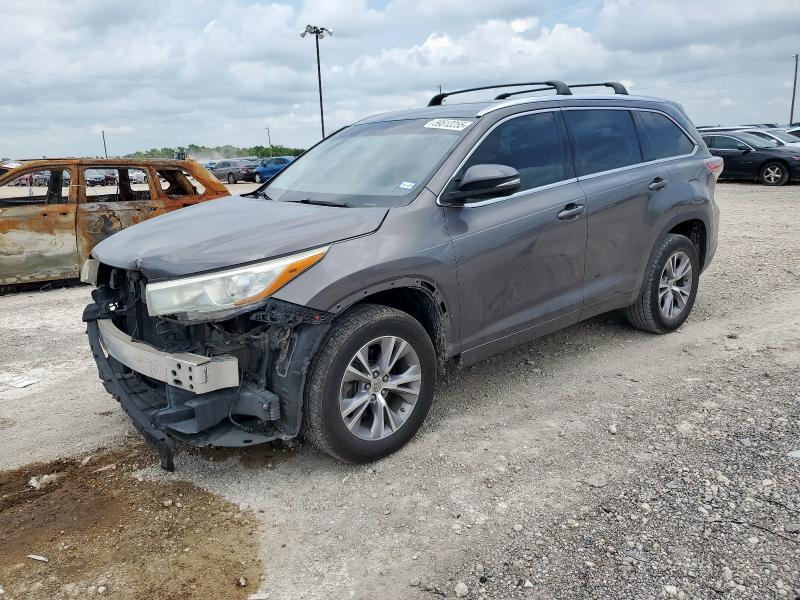 5TDKKRFH7FS112885 - 2015 TOYOTA HIGHLANDER XLE GRAY photo 1