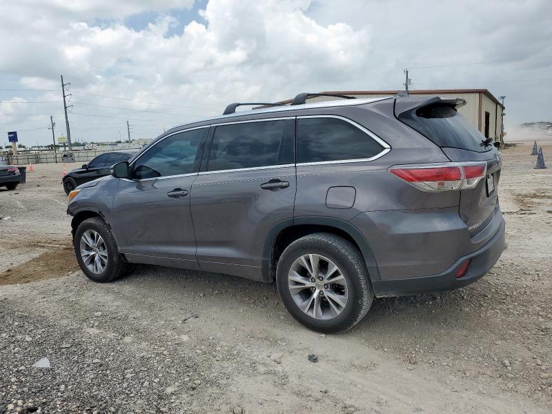 5TDKKRFH7FS112885 - 2015 TOYOTA HIGHLANDER XLE GRAY photo 2