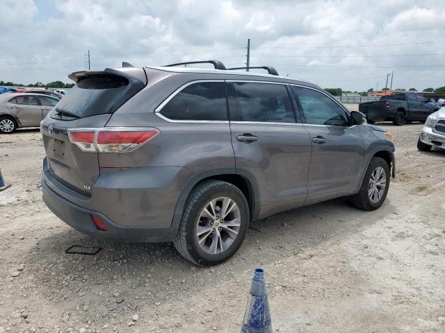 5TDKKRFH7FS112885 - 2015 TOYOTA HIGHLANDER XLE GRAY photo 3