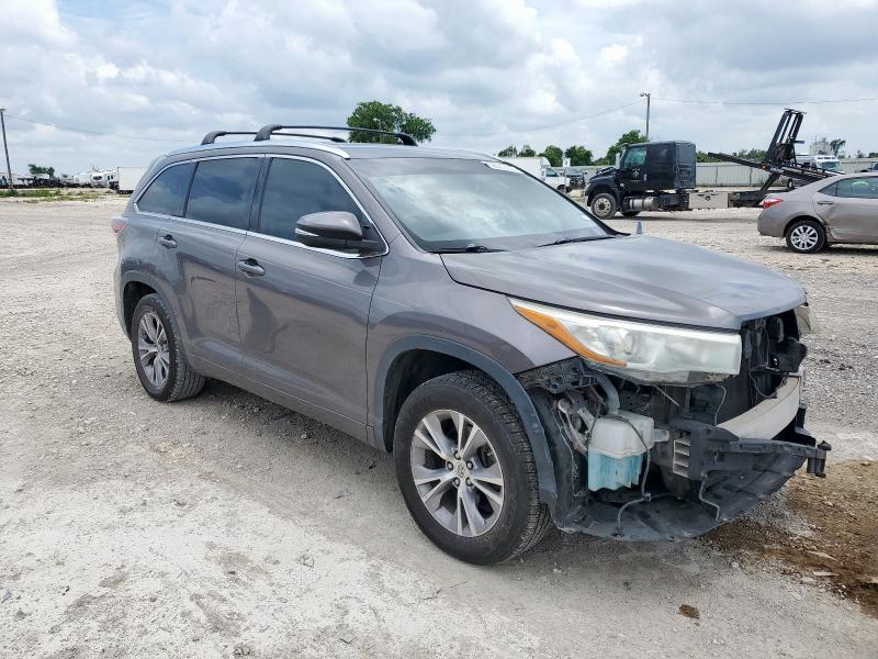 5TDKKRFH7FS112885 - 2015 TOYOTA HIGHLANDER XLE GRAY photo 4