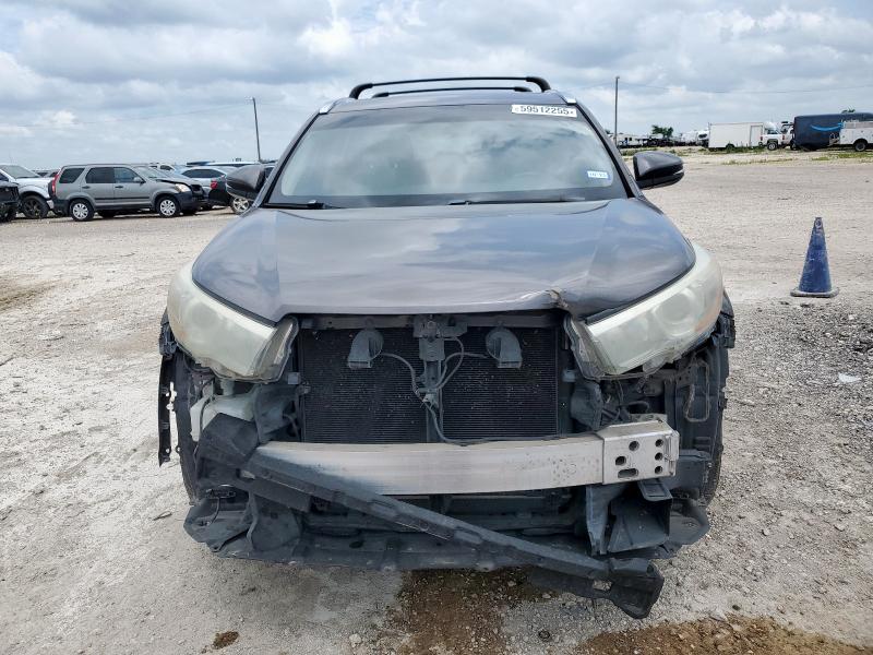 5TDKKRFH7FS112885 - 2015 TOYOTA HIGHLANDER XLE GRAY photo 5