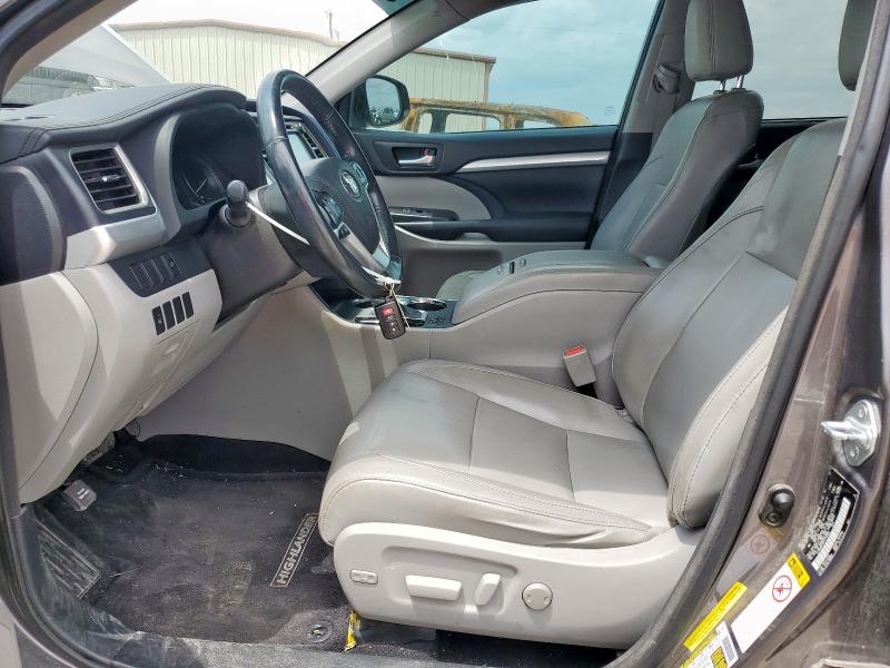 5TDKKRFH7FS112885 - 2015 TOYOTA HIGHLANDER XLE GRAY photo 7